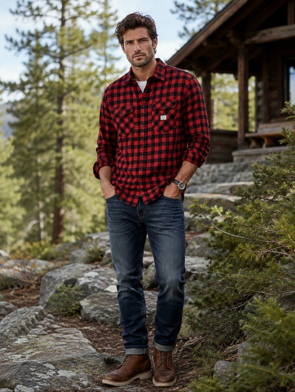 Denim & Supply Ralph Lauren red checked buffalo plaid shirt